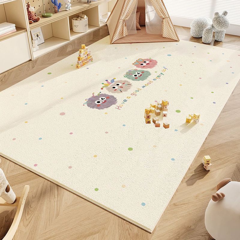 Rugava Cartoon Colorful Pom-Pom Carpet for Children's Room Baby Reading Area Entertainment Play Mat Bedroom Full Carpet
