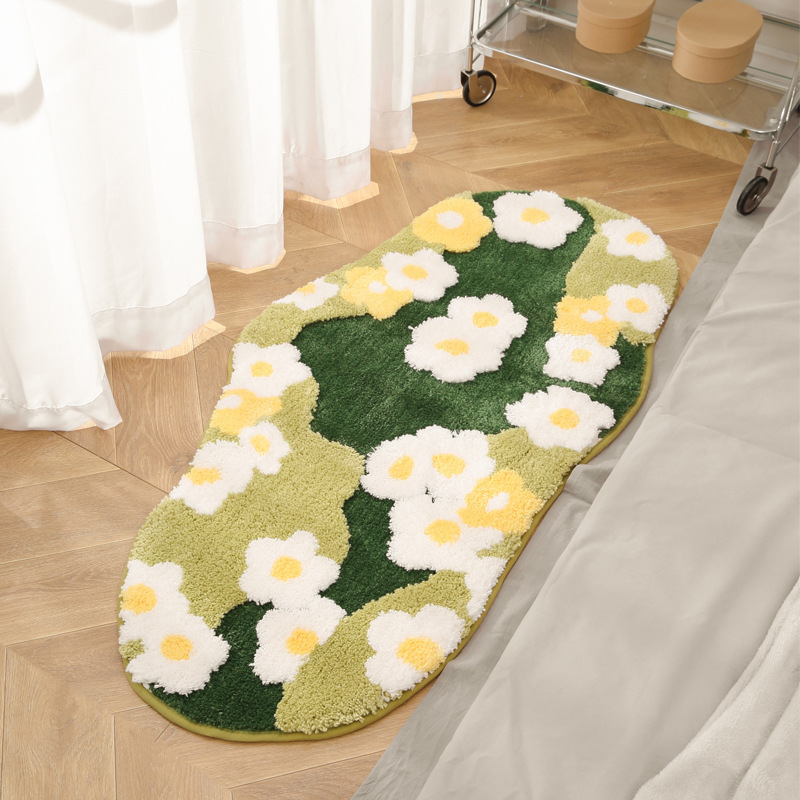 Forest Moss Carpet Bedroom Bedside Rug Thick Plush Living Room Sofa Chair Floor Mat Bathroom Absorbent Quick-Dry Mat