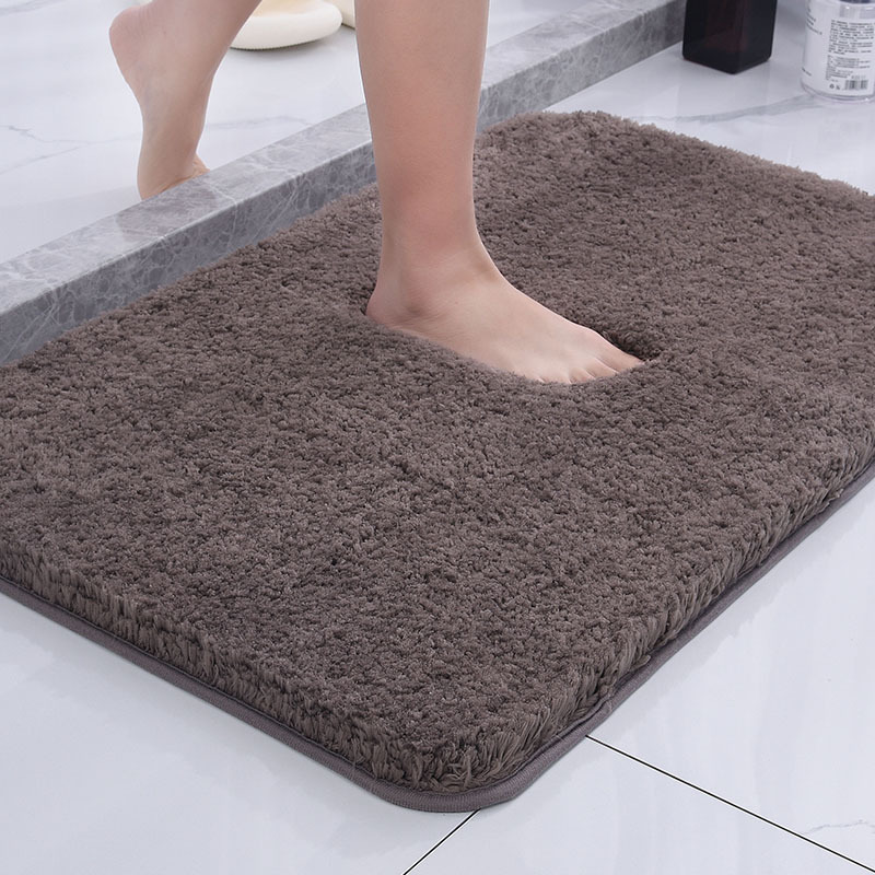 Plush Absorbent Bath Mat Non-Slip Thickened Home Kitchen Bathroom Toilet Doorway Carpet