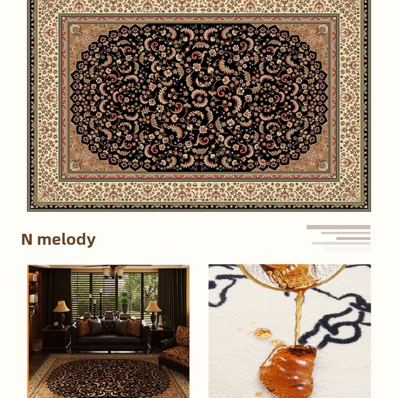 Moroccan Style High-End American Living Room Carpet Sofa Rug Winter Plush Luxurious Classical Thickened Coffee Table Rug