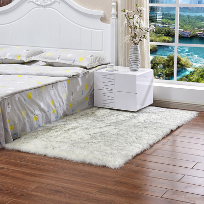 Hot Selling Carpet for Bedroom and Living Room, Bedside Rug, Home Use Faux Fur Plush Carpet, Stain Resistant and Easy to Clean