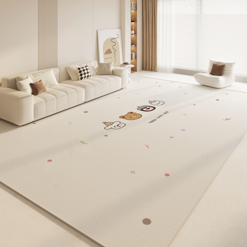 Rugava Cartoon Colorful Pom-Pom Carpet for Children's Room Baby Reading Area Entertainment Play Mat Bedroom Full Carpet