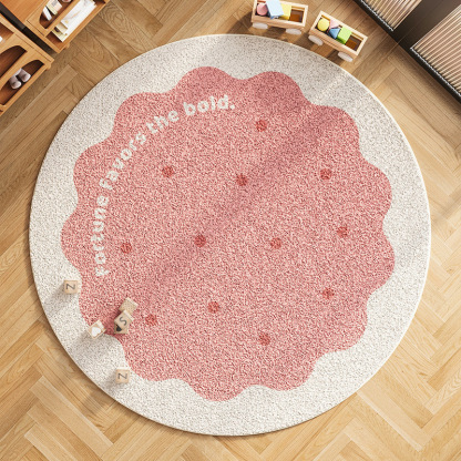 Round Cashmere Carpet Living Room Bedroom Bedside Blanket