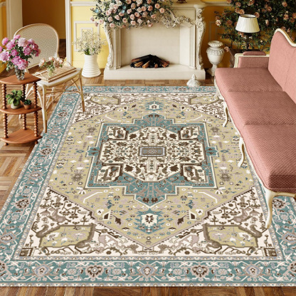 Living Room Carpet Stain-Resistant Easy-to-Care Italian-Style Light Luxury Bedroom Bedside Blanket Sofa and Tea Table Mat