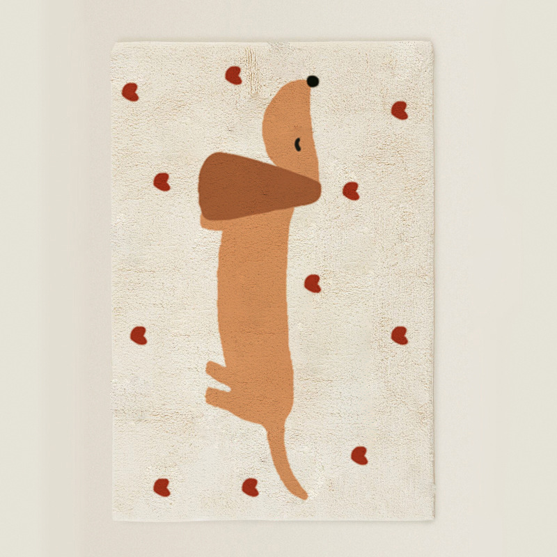 Cartoon Cute Bedroom Bedside Rug Home Living Room Carpet Room Anti-Fall Game Crawling Soft Faux Cashmere Carpet