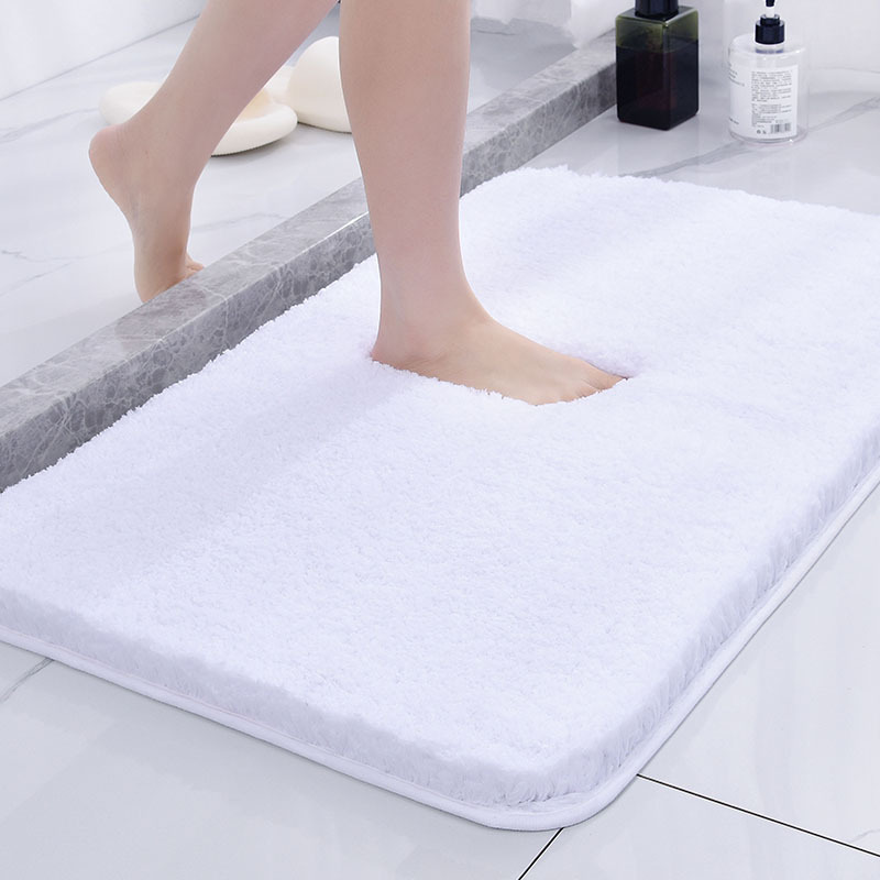 Plush Absorbent Bath Mat Non-Slip Thickened Home Kitchen Bathroom Toilet Doorway Carpet