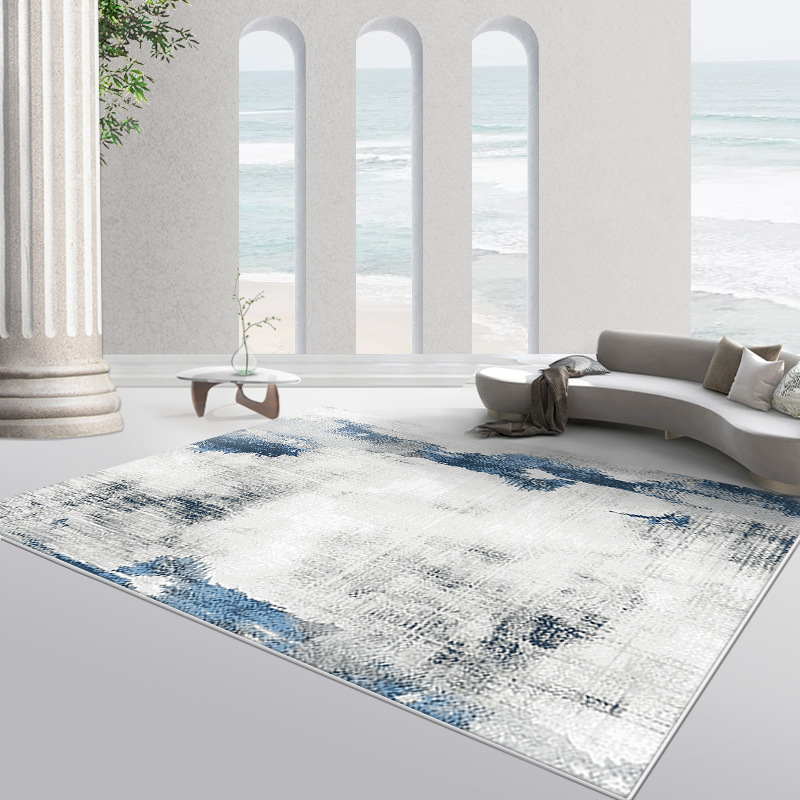 Minimalist Nordic Living Room Carpet Bedroom Waterproof Stain-resistant Coffee Table Rug Light Luxury Home Abstract Loop Pile Non-slip Rug
