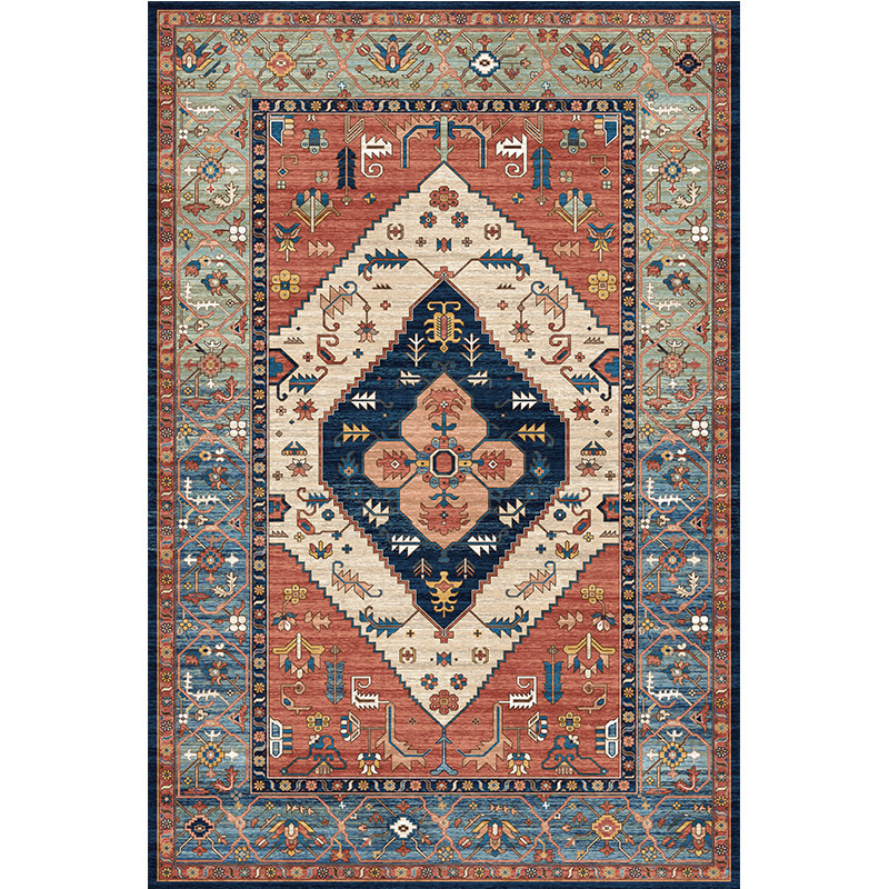 Turkish Ethnic Style Carpet Persian American Retro Living Room Sofa Coffee Table Carpet Home Bedroom Bedside Rug