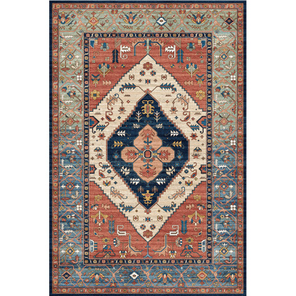 Turkish Ethnic Style Carpet Persian American Retro Living Room Sofa Coffee Table Carpet Home Bedroom Bedside Rug