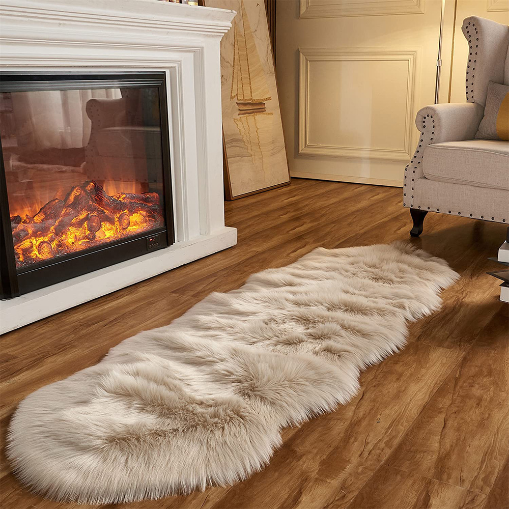 New Plush Carpet for Home Living Room Ins Style Bedroom Bedside Carpet Bay Window Faux Fur Carpet Rug