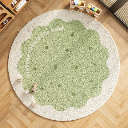 Round Cashmere Carpet Living Room Bedroom Bedside Blanket