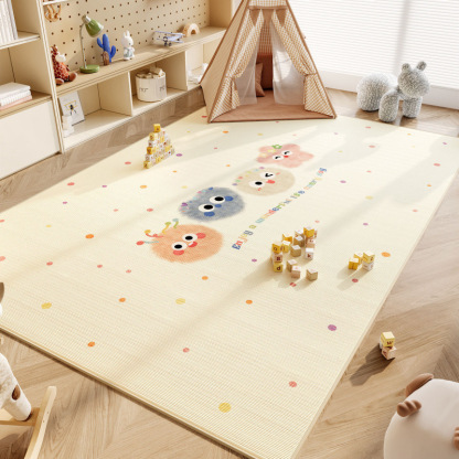 Rugava Cartoon Colorful Pom-Pom Carpet for Children's Room Baby Reading Area Entertainment Play Mat Bedroom Full Carpet