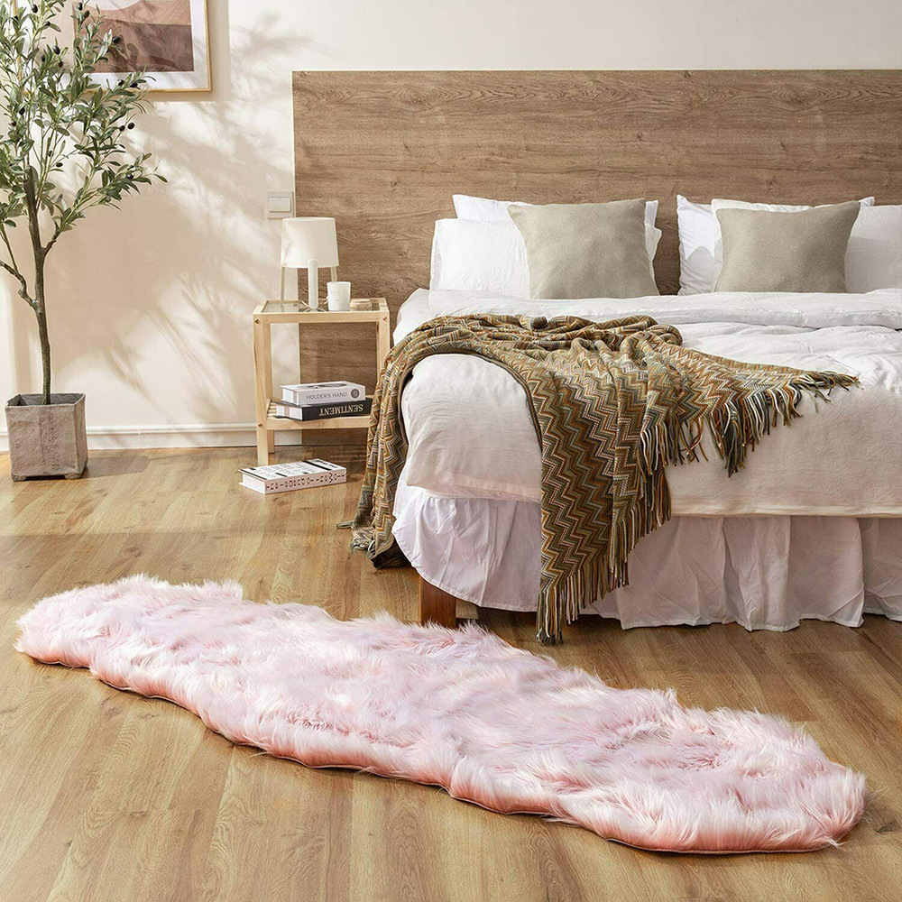 New Plush Carpet for Home Living Room Ins Style Bedroom Bedside Carpet Bay Window Faux Fur Carpet Rug