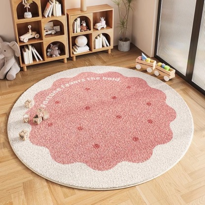 Round Cashmere Carpet Living Room Bedroom Bedside Blanket