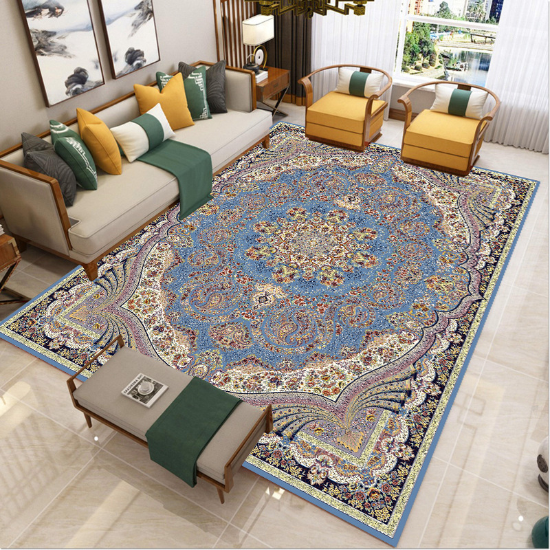 Turkish Ethnic Style Carpet Persian American Retro Living Room Sofa Coffee Table Carpet Home Bedroom Bedside Rug
