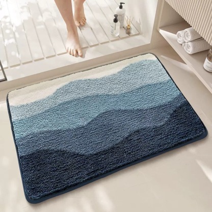 Dajiang Cross-Border INS Style Floral Bathroom Mat Strong Water Absorption Non-Slip Mat Flocked Home Bathroom Quick-Dry Foot Mat