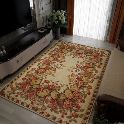 Fashion Pastoral Style Classic American Light Luxury Carpet Living Room Coffee Table Rug Bedroom Sofa Bed End Clothing Store Showroom