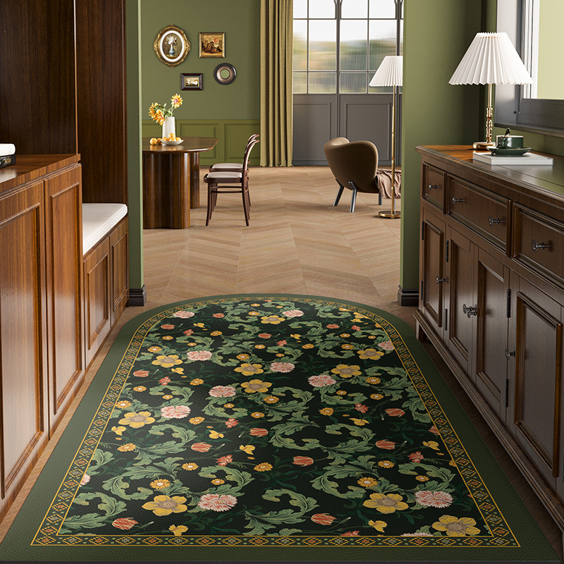 American Style Light Luxury Entrance Doormat Waterproof Non-Slip Wash-Free One-Wipe Clean Arch-Shaped Foot Mat Home Entrance Door Inner Door Mat