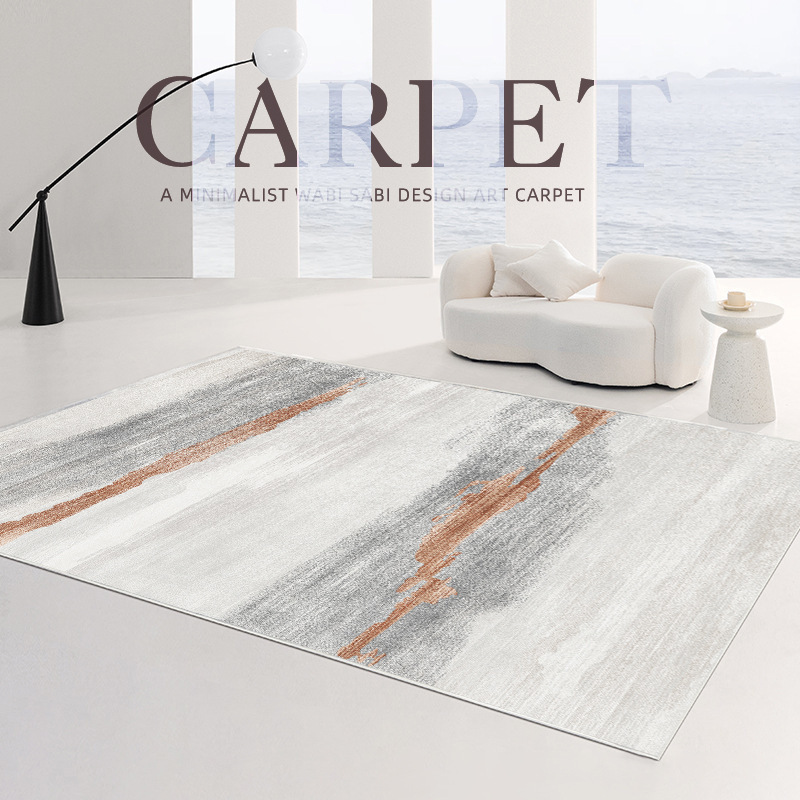 Minimalist Nordic Living Room Carpet Bedroom Waterproof Stain-resistant Coffee Table Rug Light Luxury Home Abstract Loop Pile Non-slip Rug