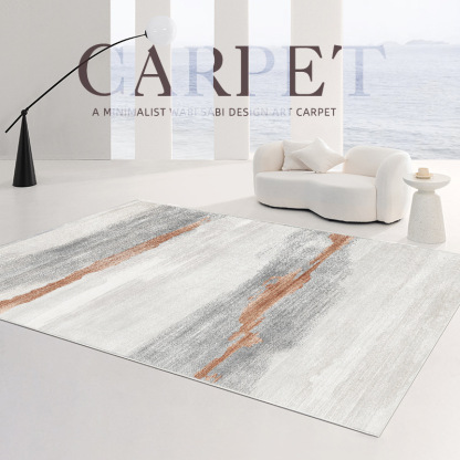 Minimalist Nordic Living Room Carpet Bedroom Waterproof Stain-resistant Coffee Table Rug Light Luxury Home Abstract Loop Pile Non-slip Rug