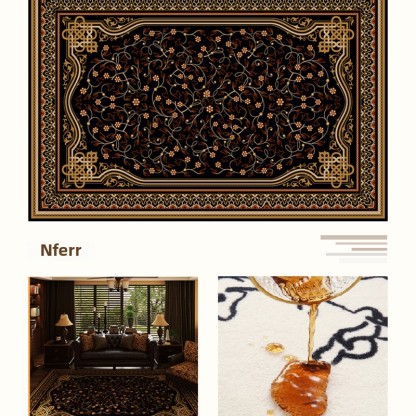 Moroccan Style High-End American Living Room Carpet Sofa Rug Winter Plush Luxurious Classical Thickened Coffee Table Rug