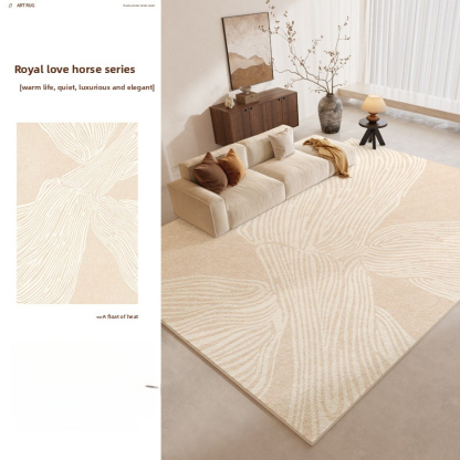 Cream Style Living Room Carpet 2025 New Bedroom Bedside Rug Waterproof Non-Slip Wash-Free Stain-Resistant Thickened Rug
