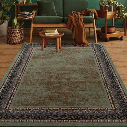 Light Luxury Printed Carpet for Living Room, Stain-Resistant Full Carpet for Bedroom, Ready Stock Decorative Carpet
