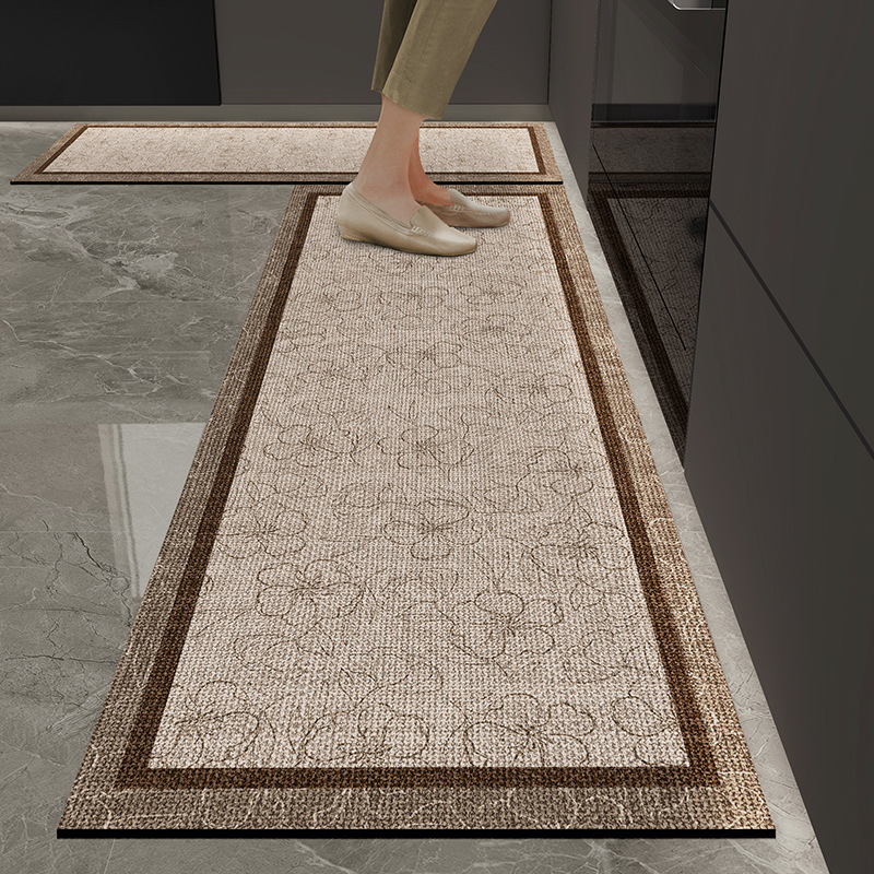 High-End Kitchen Special Mat Household Long Strip Carpet Oil Absorption Water Absorption Dirt Resistant Non-Slip Anti-Fall Entrance Door Mat