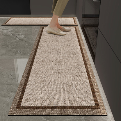 High-End Kitchen Special Mat Household Long Strip Carpet Oil Absorption Water Absorption Dirt Resistant Non-Slip Anti-Fall Entrance Door Mat