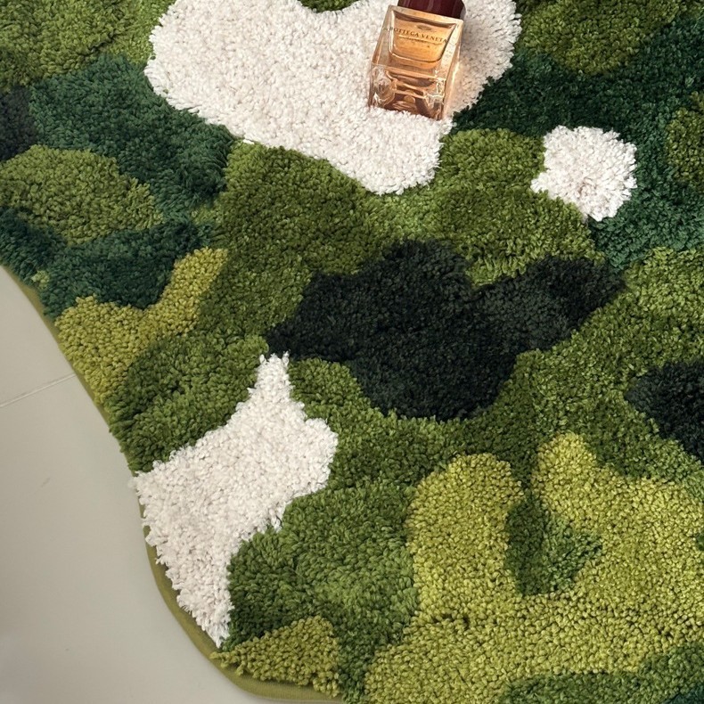 Forest Moss Carpet Bedroom Bedside Rug Thick Plush Living Room Sofa Chair Floor Mat Bathroom Absorbent Quick-Dry Mat