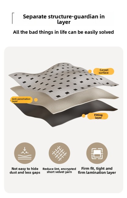 Rugava Double Layer Removable and Washable Machine Washable Living Room Carpet