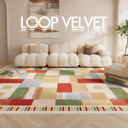 American-Style Waterproof Anti-Fouling Carpet Living Room Retro Affordable Luxury High-Grade Household Erasable Washable Disposable Bedroom Floor Mat