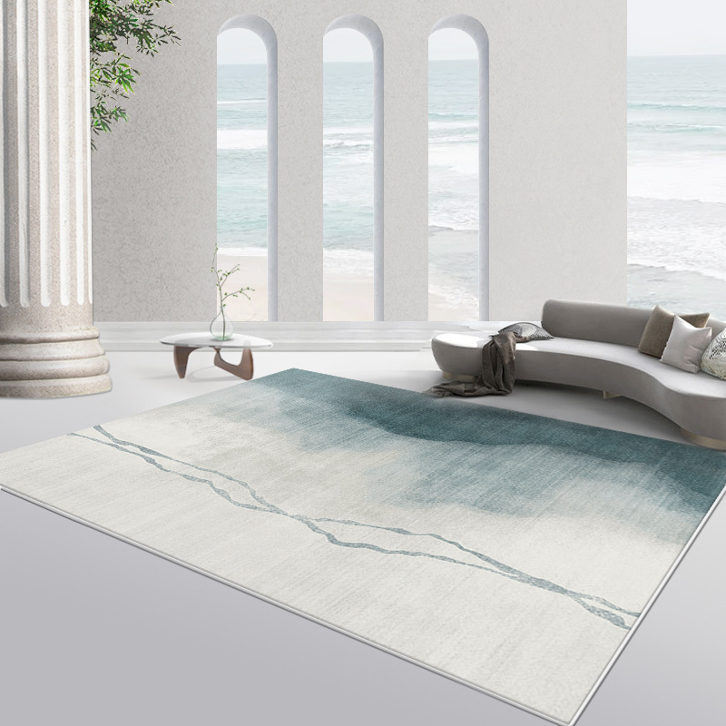 Minimalist Nordic Living Room Carpet Bedroom Waterproof Stain-resistant Coffee Table Rug Light Luxury Home Abstract Loop Pile Non-slip Rug