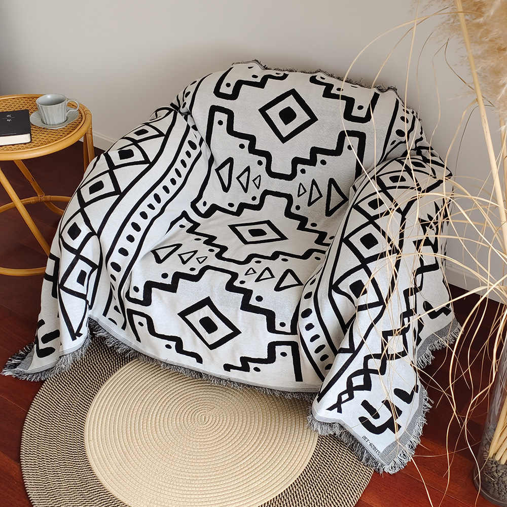 Rugava Sofa Throw Blanket Country Retro Pastoral Style Sofa Cover Chair Cover One-Piece Sofa Cushion