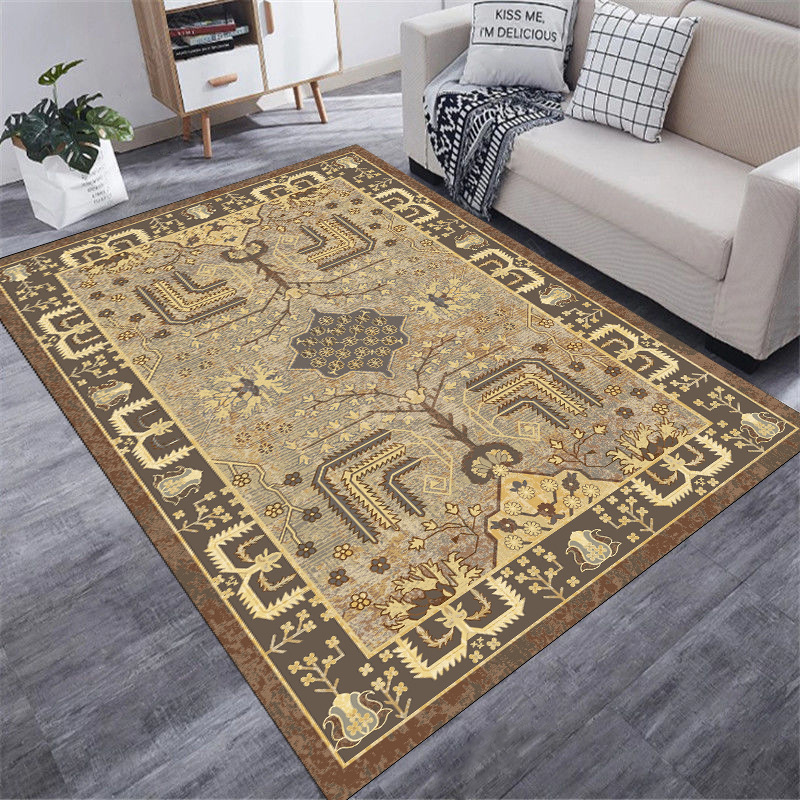 Loop Pile Turkish Vintage Carpet European Style Living Room Persian Carpet Bedroom Sofa Coffee Table Bedside Ethnic Style Rug