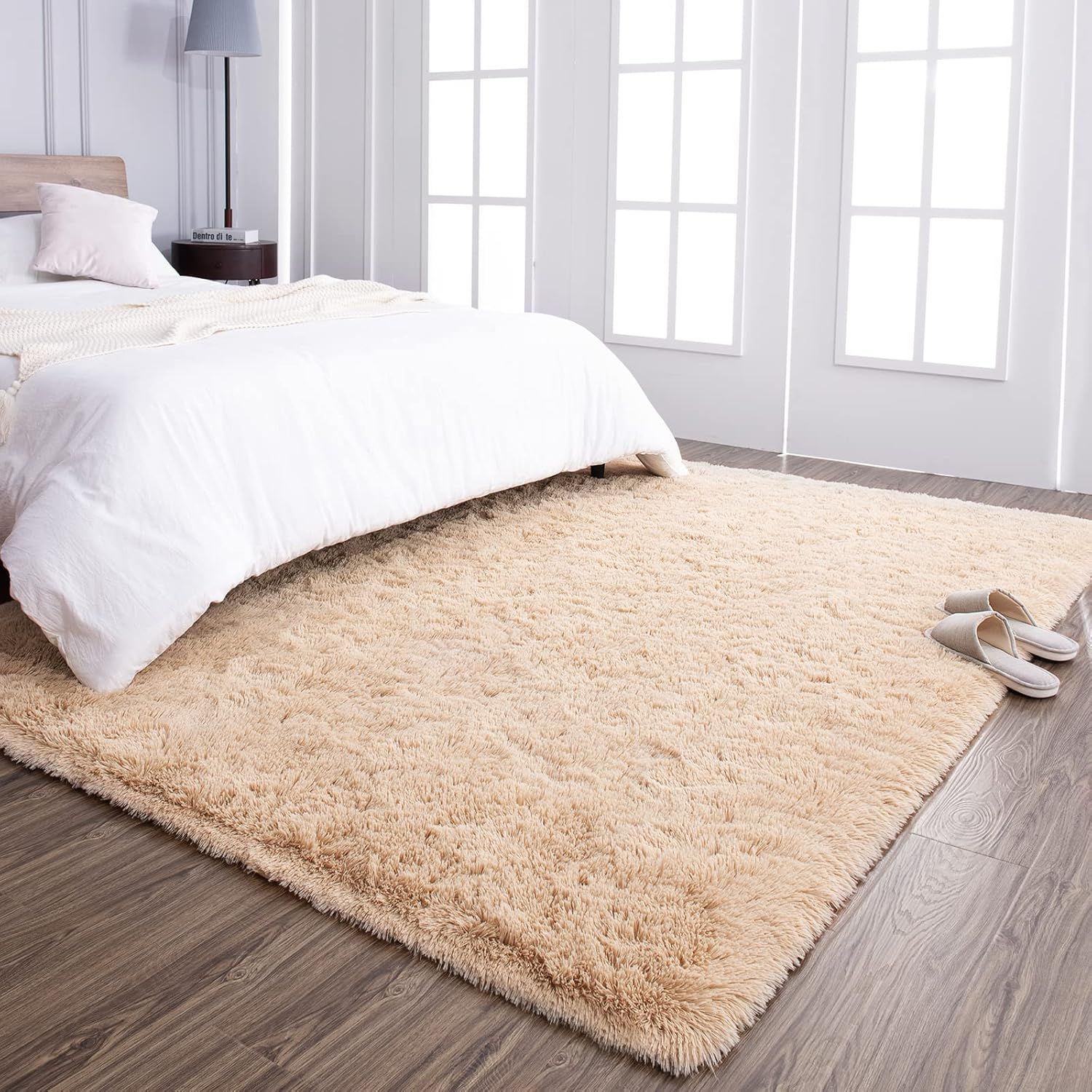 Plush Living Room Carpet Bedroom Bedside Rug Coffee Table Rug Room Under Bed Fleece Floor Mat