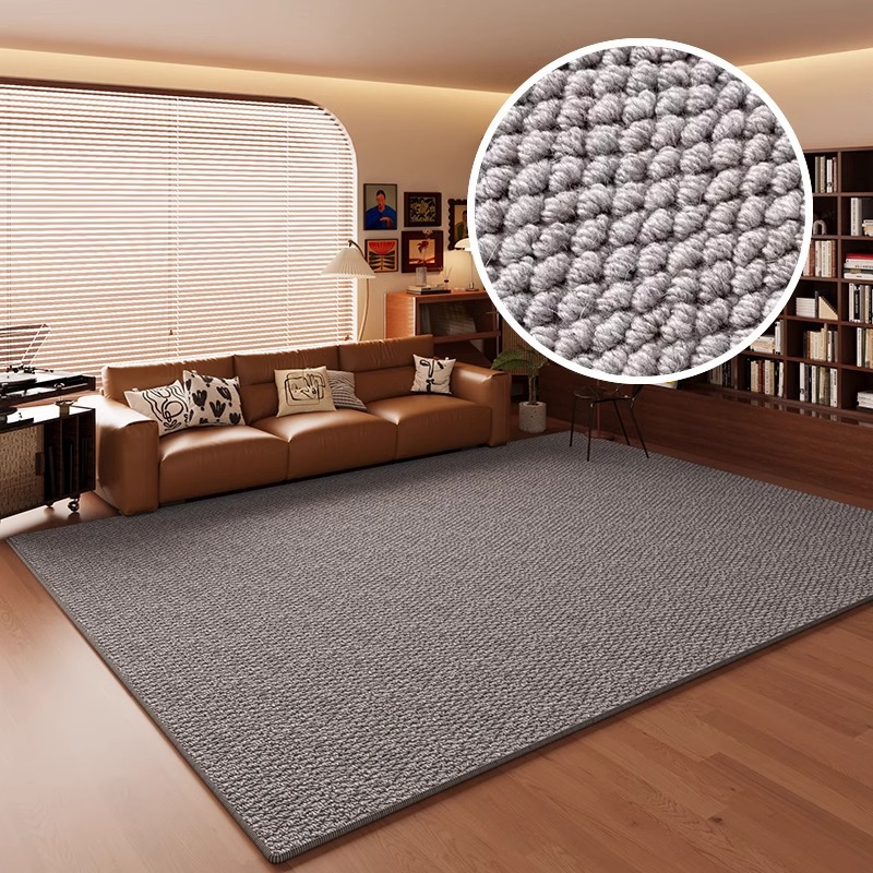 Imitation Sisal Carpet, Stain Resistant and Easy to Clean, Living Room Carpet, Imitation Cat Paw Pineapple Loop Non-Slip Mat, Large Area Full Coverage Foot Mat