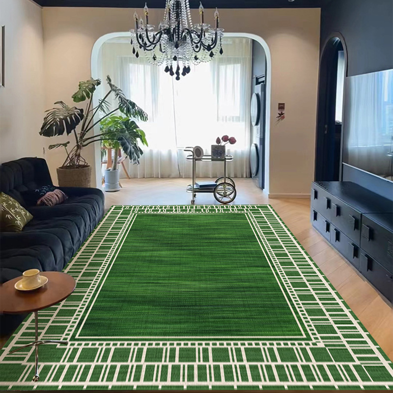 Vintage Ethnic Style Living Room Carpet Washed Faux Cashmere Rug Cross-border High-end Bedroom Bedside Rug Foldable