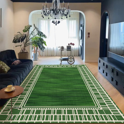 Vintage Ethnic Style Living Room Carpet Washed Faux Cashmere Rug Cross-border High-end Bedroom Bedside Rug Foldable