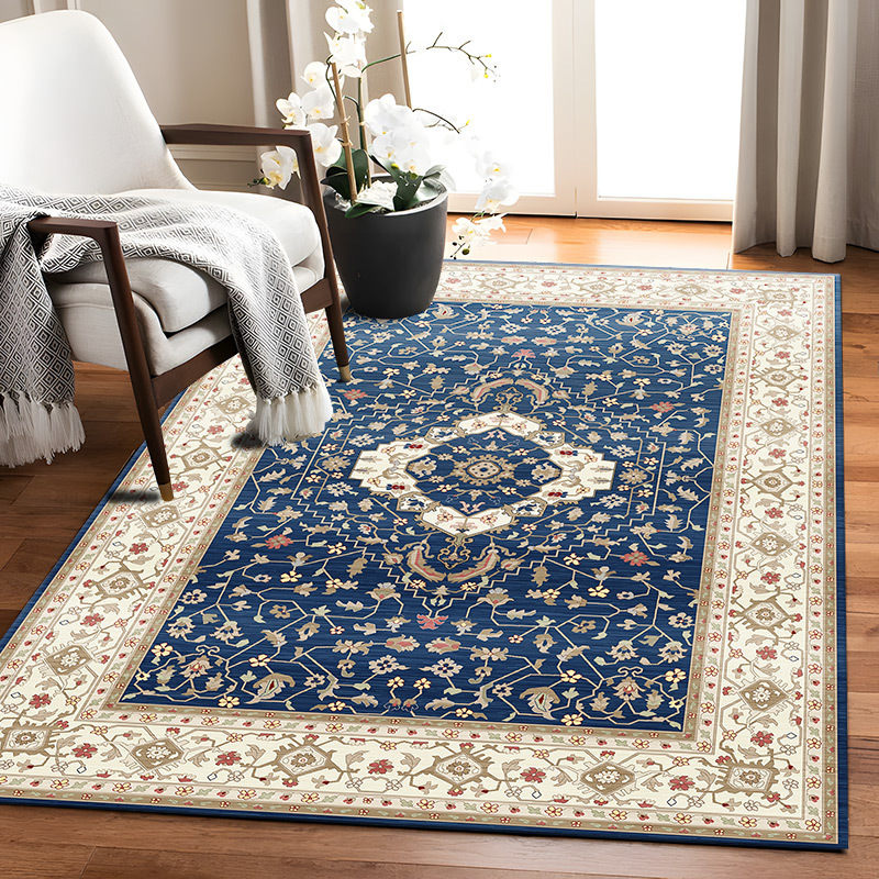 Foldable Washable Living Room Carpet TEMU Cross-border Amazon Manufacturer Wholesale Vintage American Style Non-slip Floor Mat