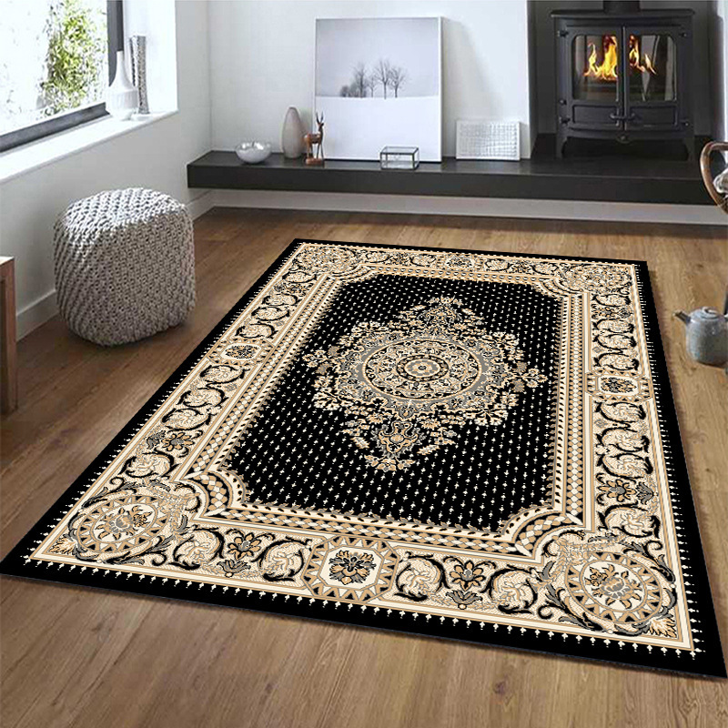 Loop Pile Turkish Vintage Carpet European Style Living Room Persian Carpet Bedroom Sofa Coffee Table Bedside Ethnic Style Rug