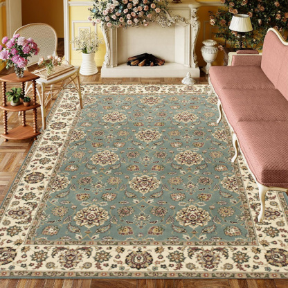 Living Room Carpet Stain-Resistant Easy-to-Care Italian-Style Light Luxury Bedroom Bedside Blanket Sofa and Tea Table Mat