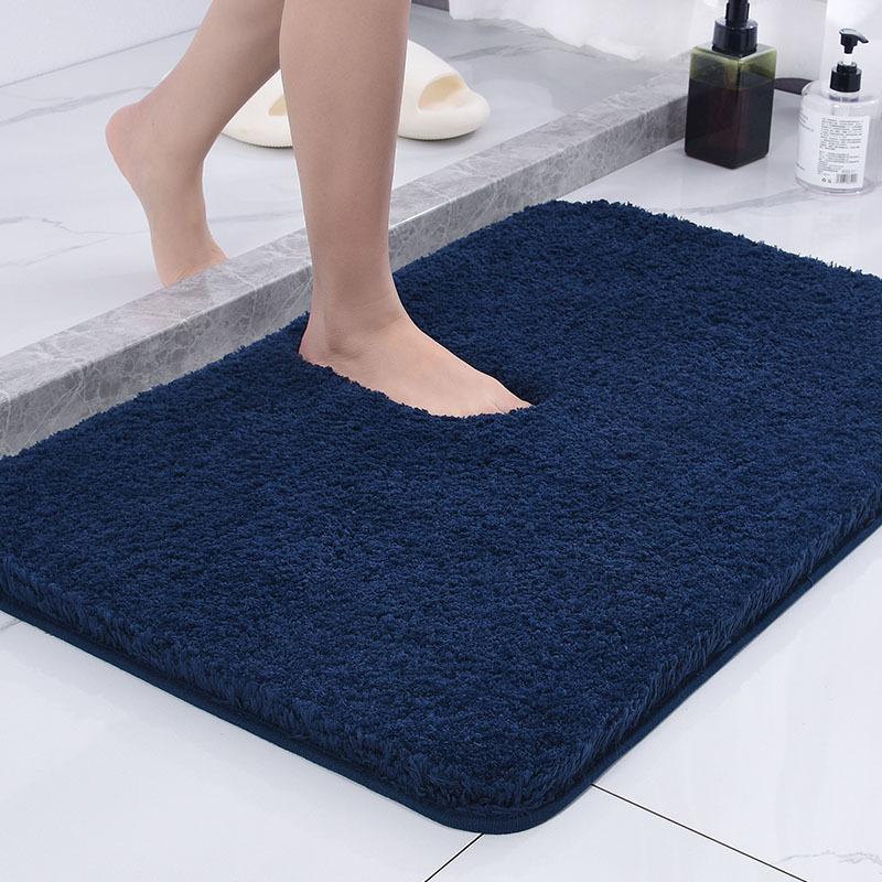 Plush Absorbent Bath Mat Non-Slip Thickened Home Kitchen Bathroom Toilet Doorway Carpet