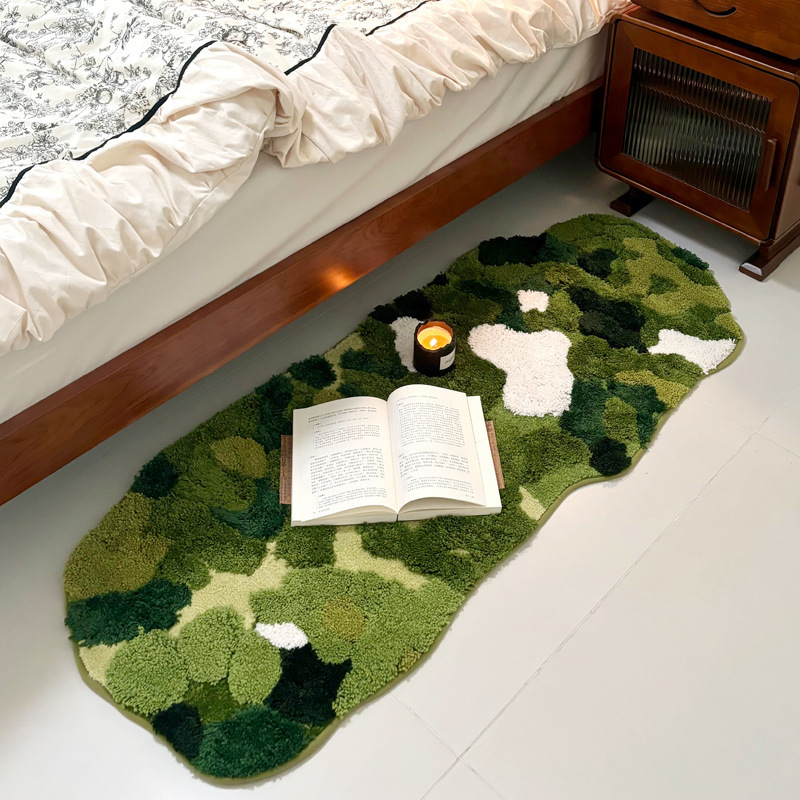 Forest Moss Carpet Bedroom Bedside Rug Thick Plush Living Room Sofa Chair Floor Mat Bathroom Absorbent Quick-Dry Mat