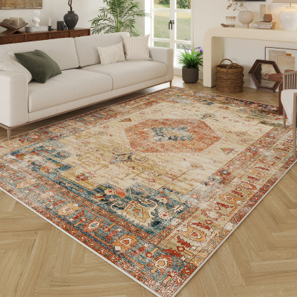 American Retro Carpet Ethnic Style Persian Living Room Sofa Coffee Table Rug Fine Cashmere Bedroom Bedside Rug
