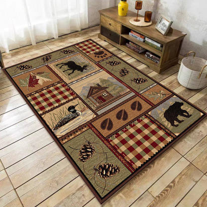 Rugava Vintage American Ethnic Style Home Living Room Sofa Coffee Table Bedroom Bedside Rug Balcony Non-Slip Rug