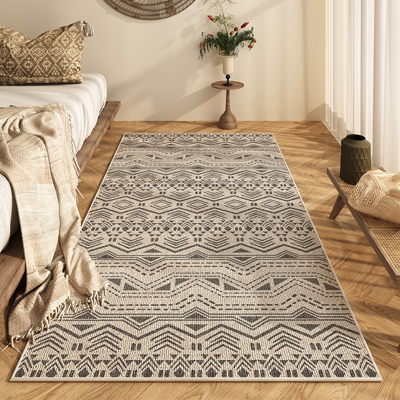 Bohemian Ethnic Style Bedroom Bedside Blanket Long Light Luxury High-Grade Carpet Master Bedroom Room Moroccan Floor Mat