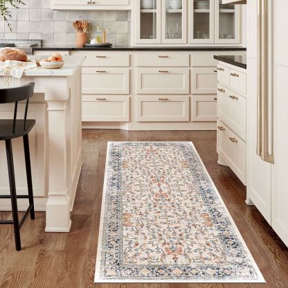 Vintage European Style High-End Dirt-Resistant Easy-Clean Living Room Bedroom Ultra-Soft Faux Cashmere Washable Machine Washable Carpet