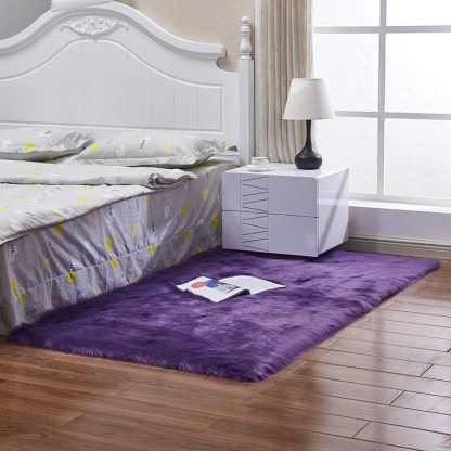 Hot Selling Carpet for Bedroom and Living Room, Bedside Rug, Home Use Faux Fur Plush Carpet, Stain Resistant and Easy to Clean