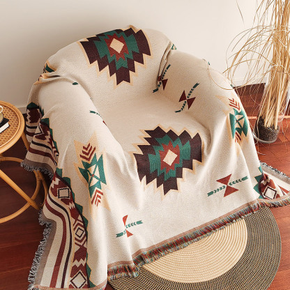 Rugava Sofa Throw Blanket Country Retro Pastoral Style Sofa Cover Chair Cover One-Piece Sofa Cushion